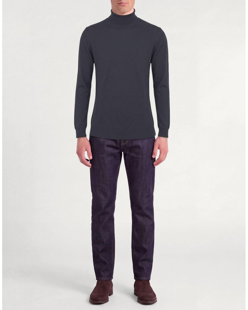 Col Roulé Drumohr pour homme en coloris Blue