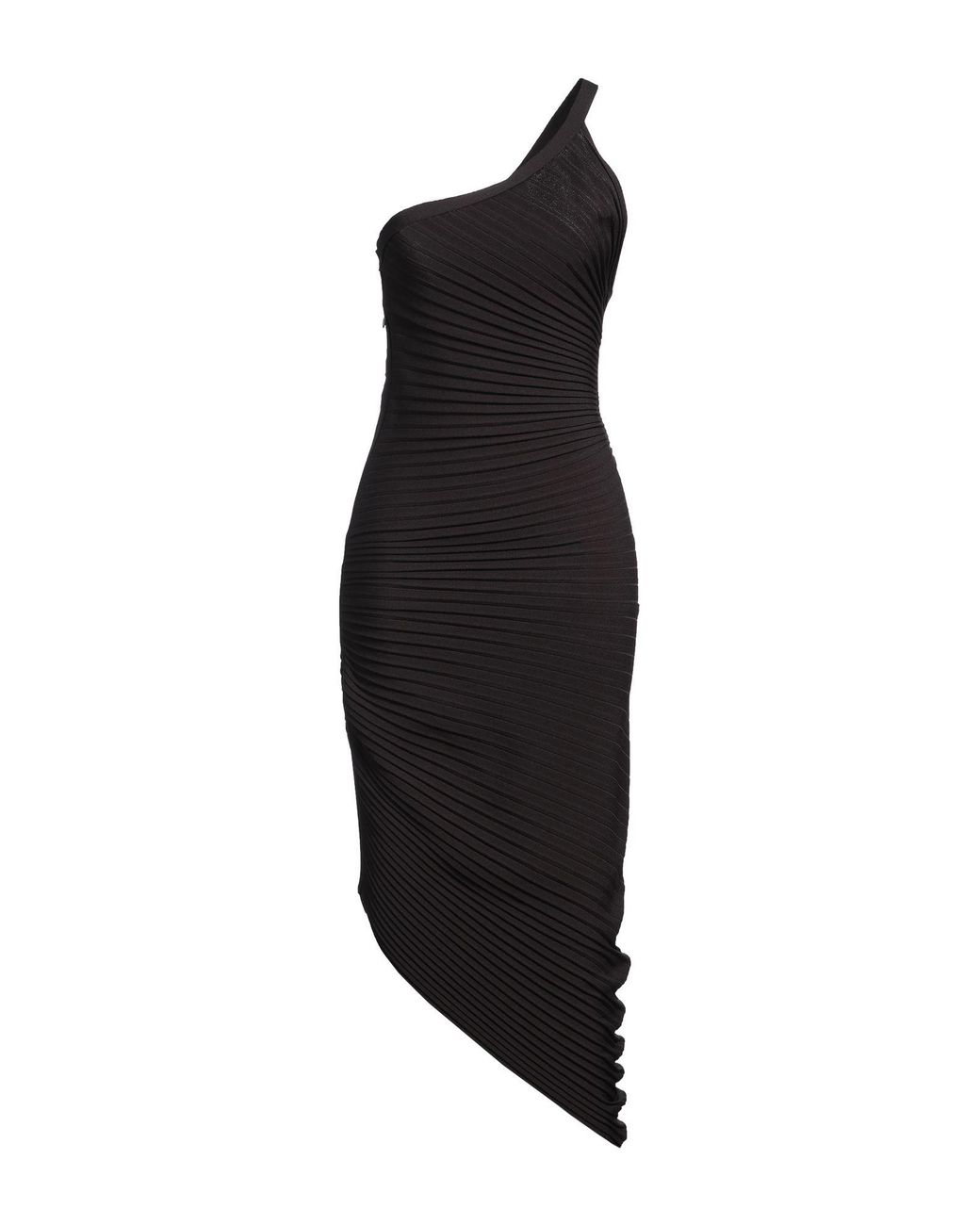 Philosophy Di Lorenzo Serafini Black Midi Dress Viscose, Polyamide
