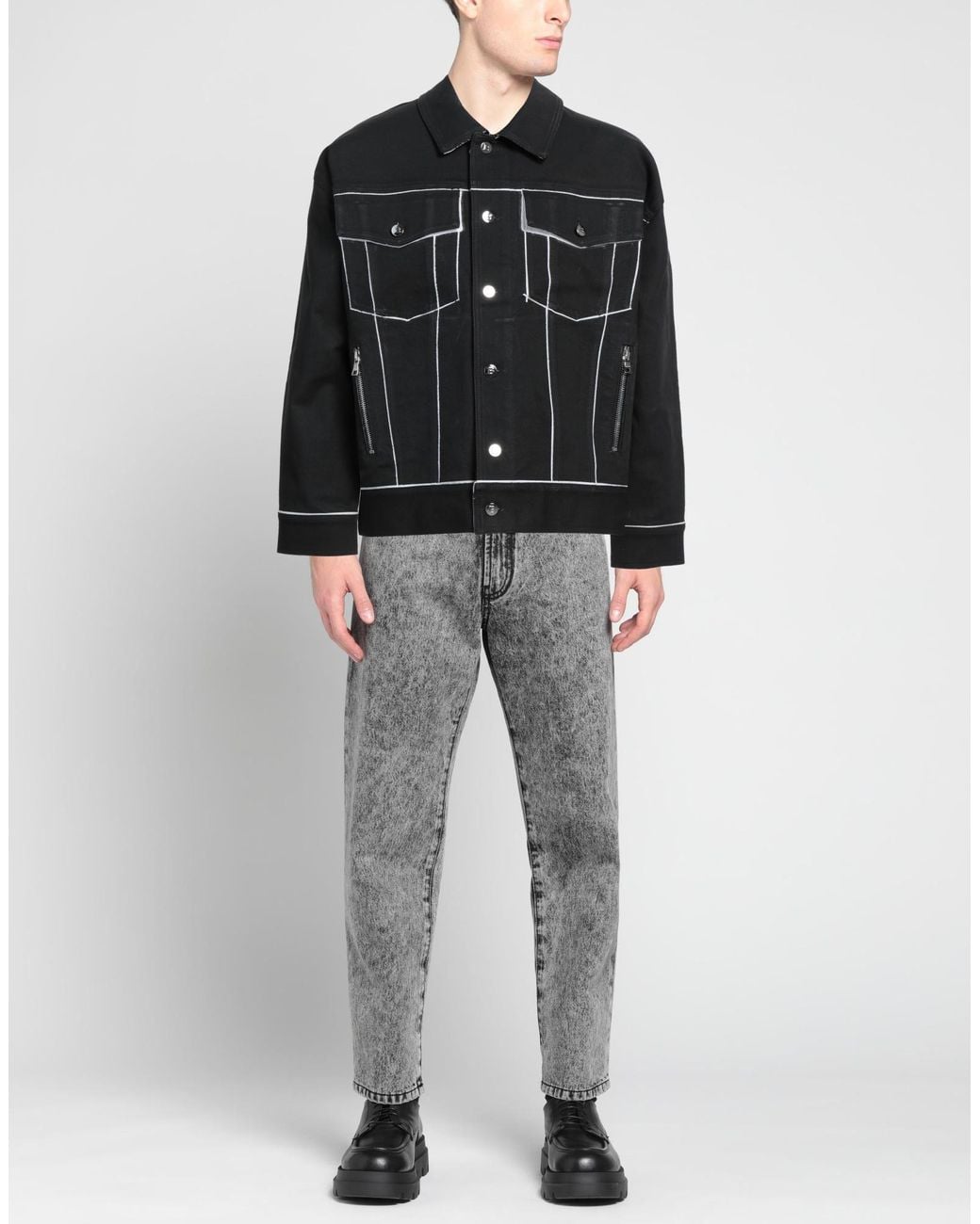 Balmain Black Denim Outerwear for men