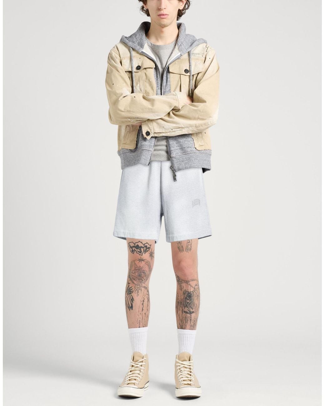 Barrow Gray Light Shorts & Bermuda Shorts Cotton for men
