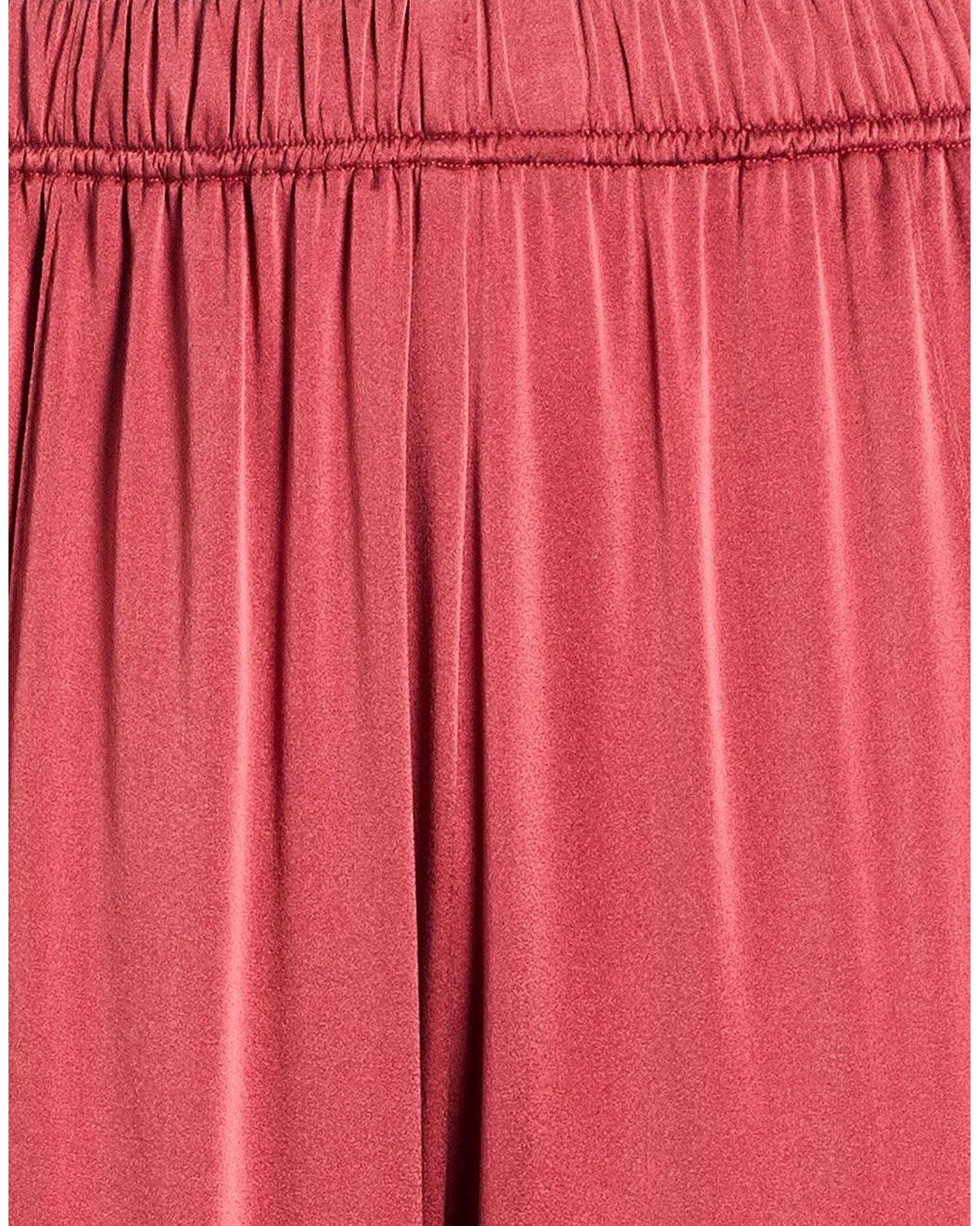 Forte_forte Red Pants Silk, Elastane