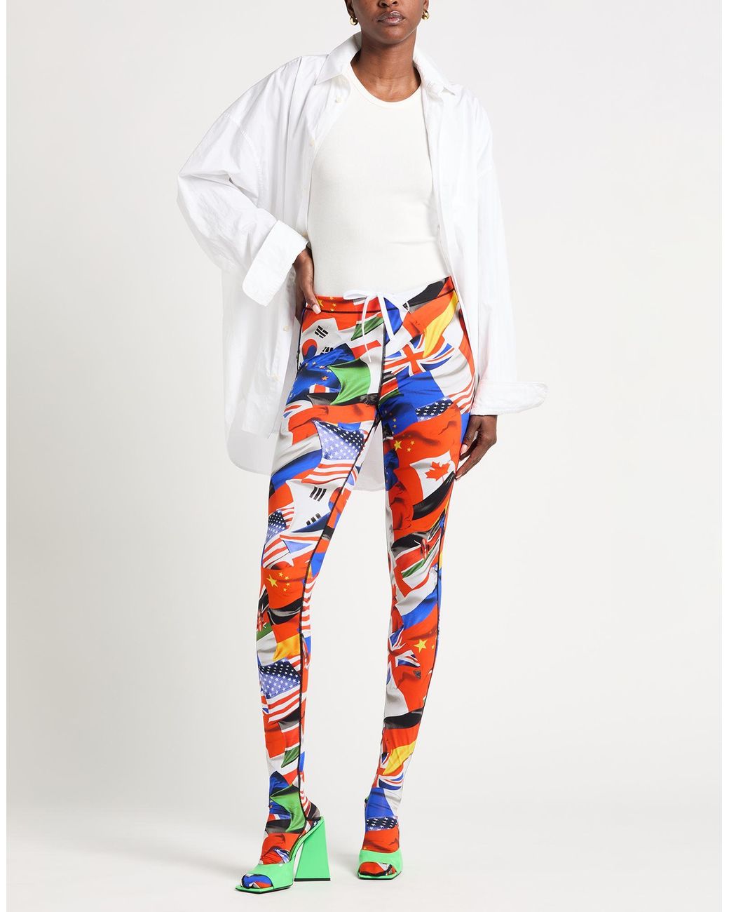Vetements Red Leggings