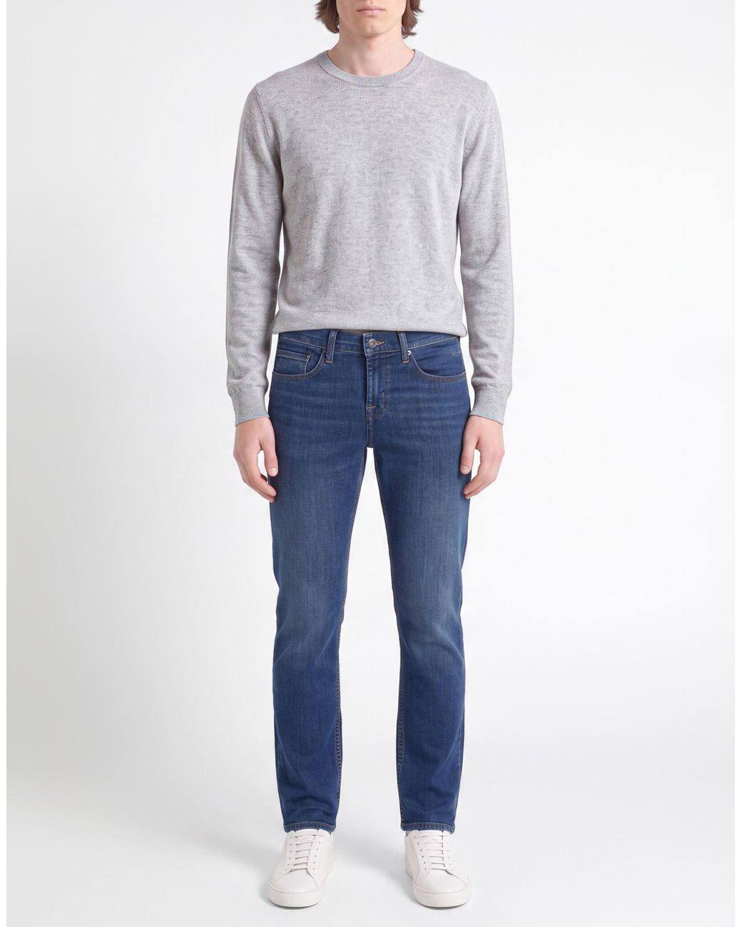 7 For All Mankind Blue Jeans Cotton, Polyester, Elastane for men