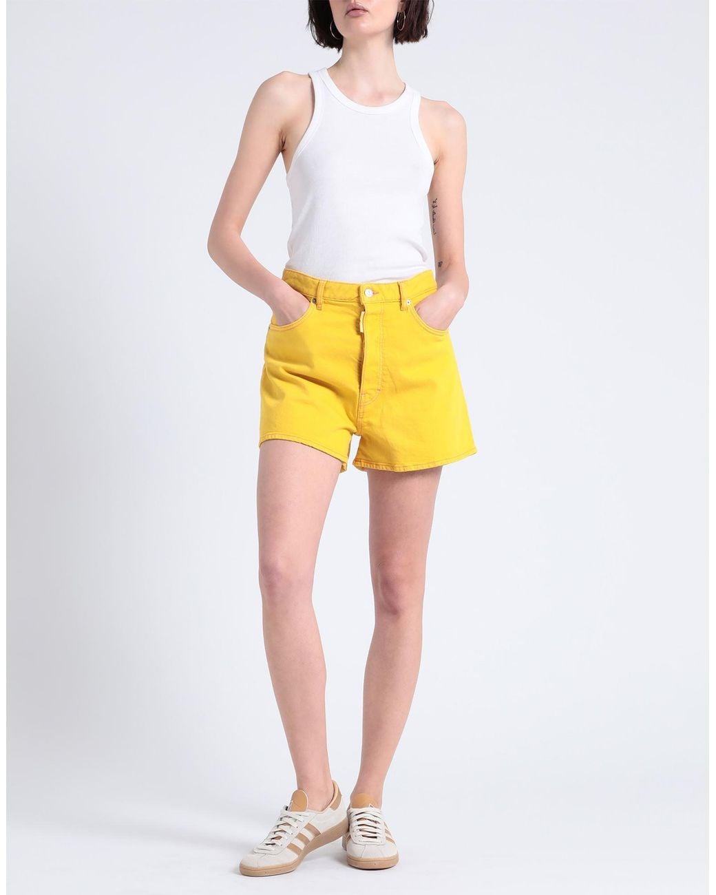 DSquared² Yellow Denim Shorts