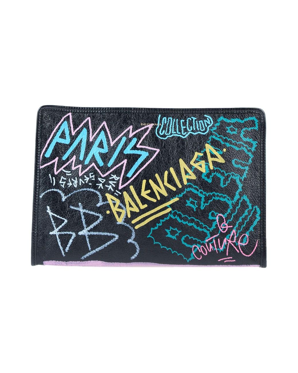 balenciaga clutch graffiti