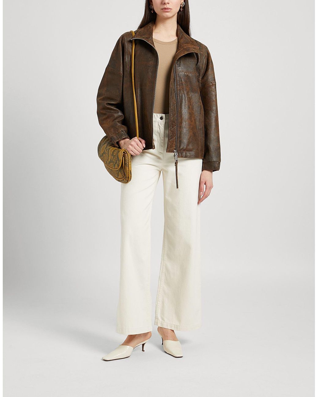 MAX&Co. Brown Tarocco Jacket Lambskin