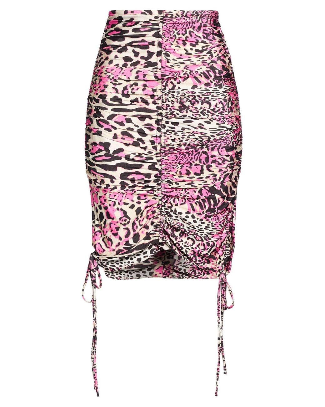 W Les Femmes By Babylon Red Midi Skirt Polyamide, Elastane