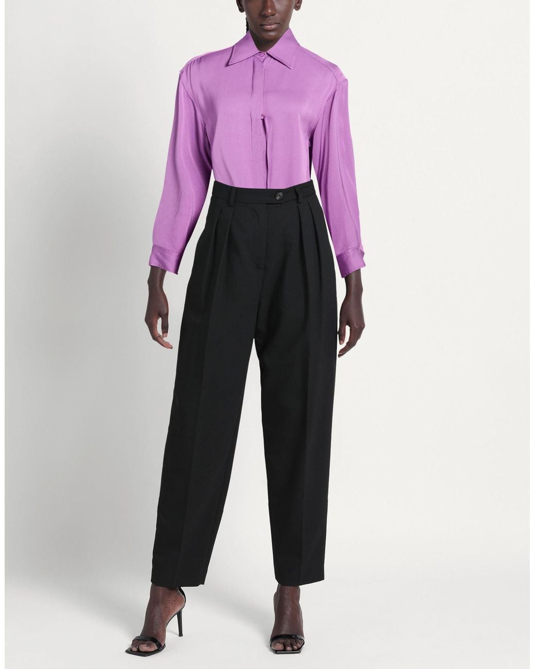 Isabelle Blanche Purple Shirt Viscose