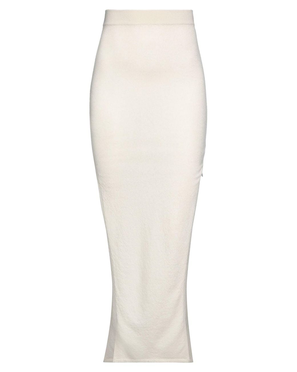 Rick Owens White Long Skirt
