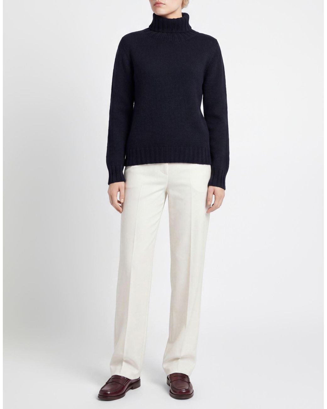 Aragona Blue Turtleneck Cashmere
