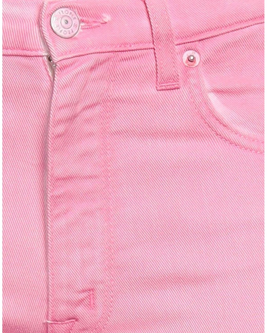People Pink Pants Cotton, Elastomultiester, Elastane