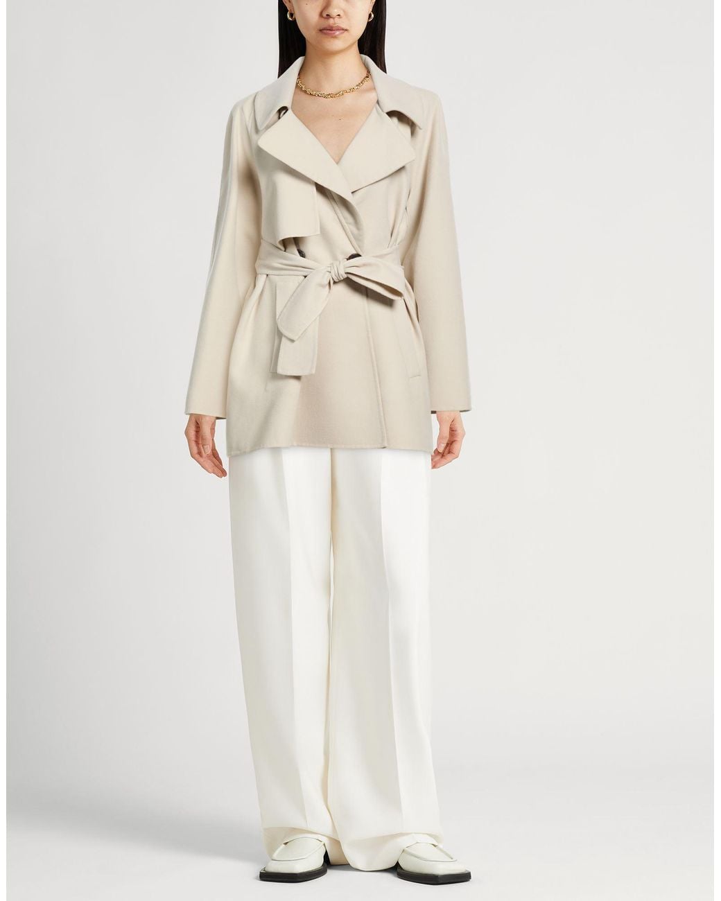 Malo Natural Overcoat & Trench Coat Virgin Wool, Silk, Elastane
