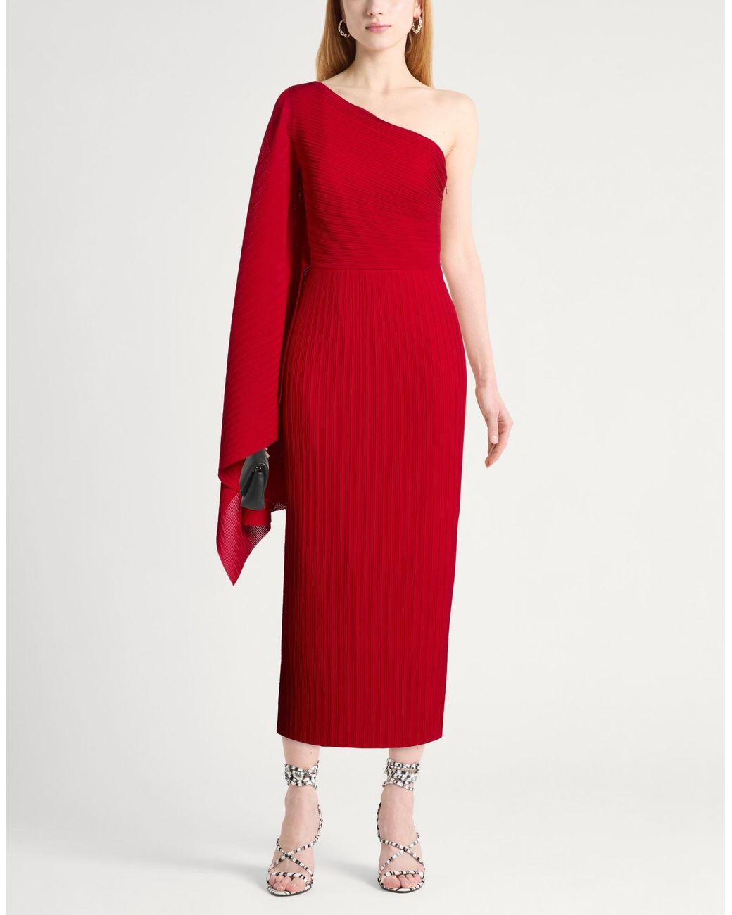 Solace London Red Midi Dresses