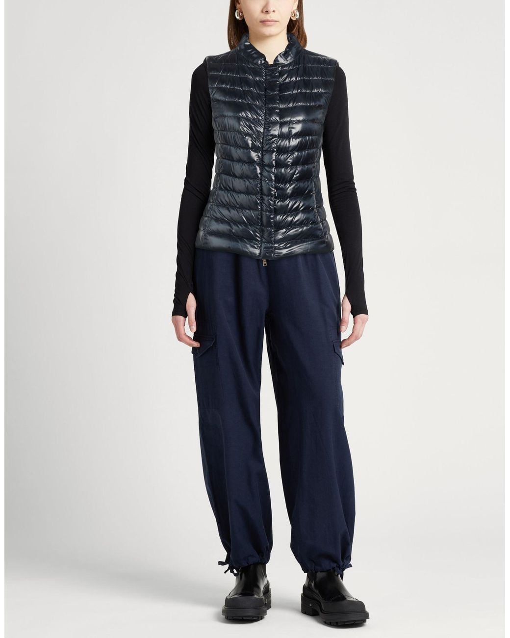 Herno Blue Iconico Midnight Vest Polyamide