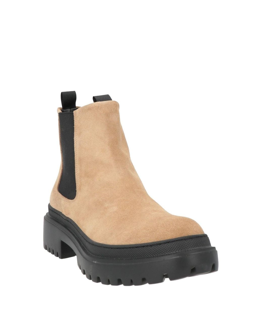 Pollini Brown Sand Ankle Boots Leather