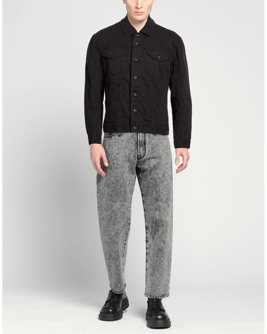John Varvatos Black Denim Outerwear for men