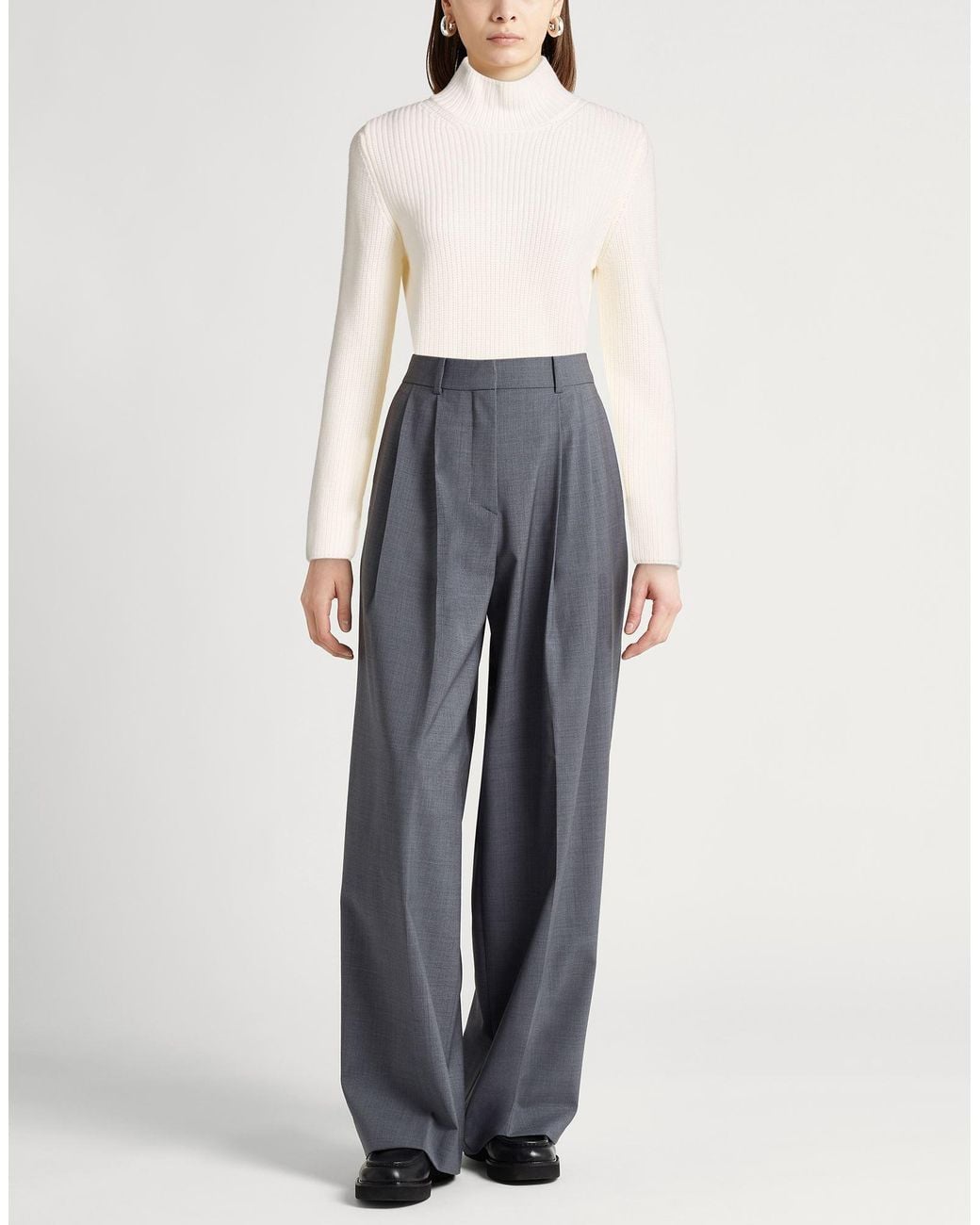 Barba Napoli White Ivory Turtleneck Virgin Wool