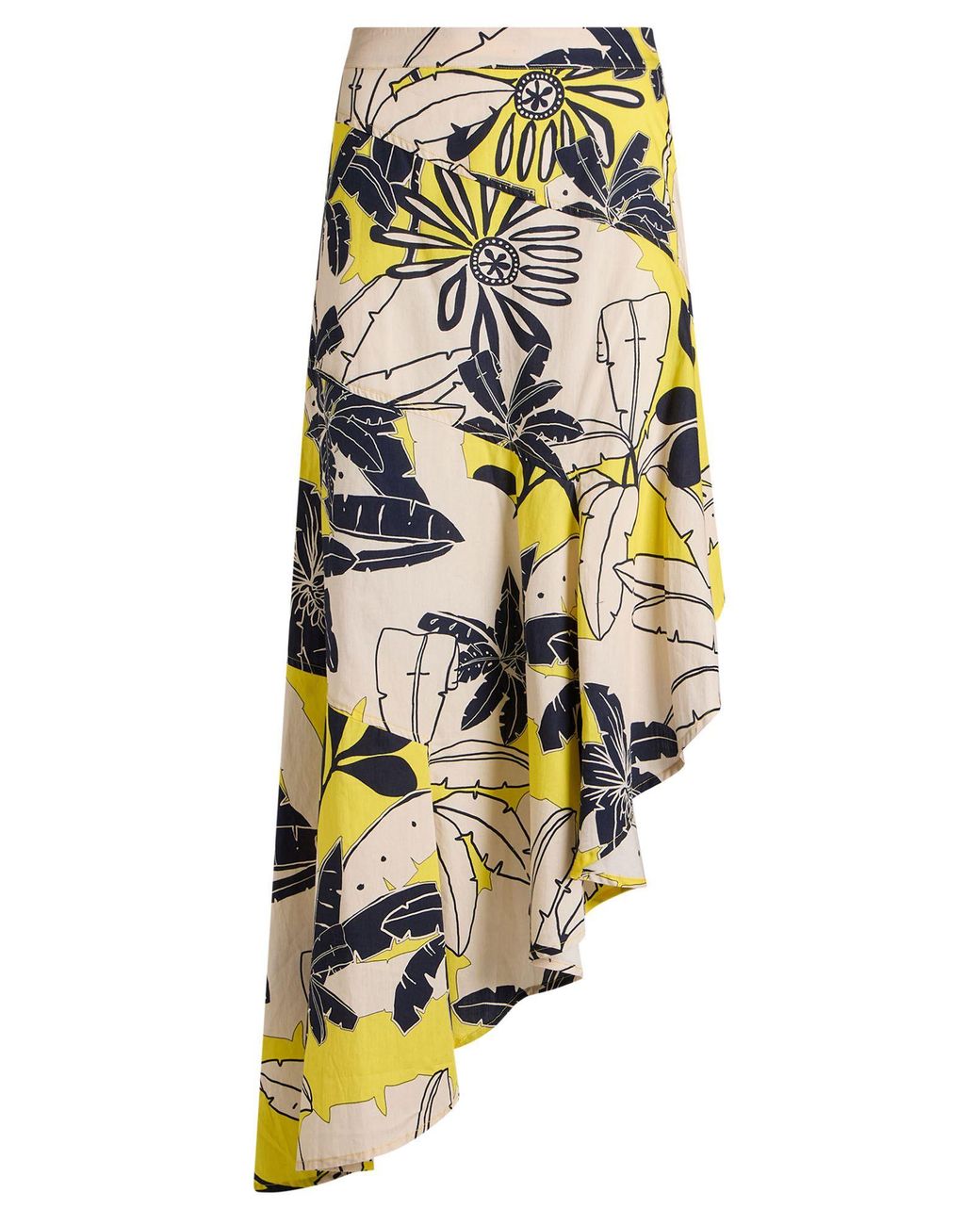 Twinset Yellow U&B Maxi Skirt Cotton