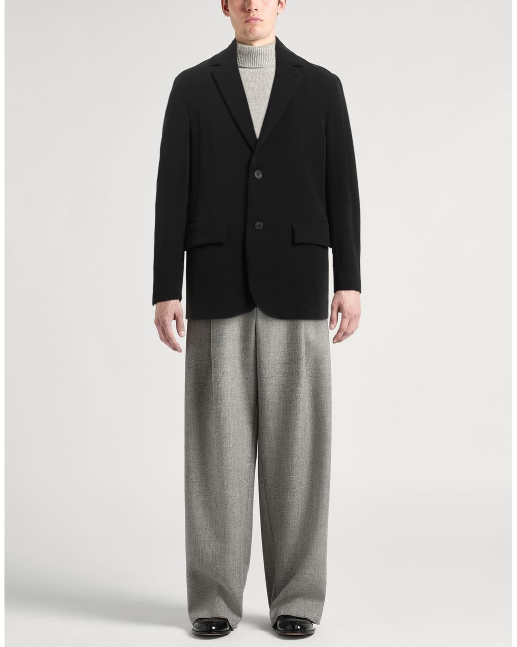 Hevò Black Blazer Polyester, Elastane for men