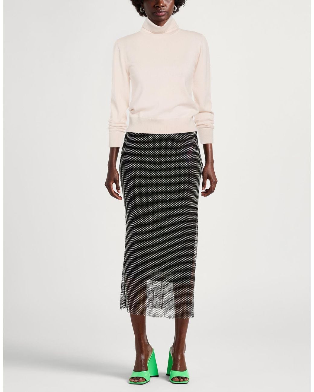 Alpha Studio White Turtleneck Merino Wool