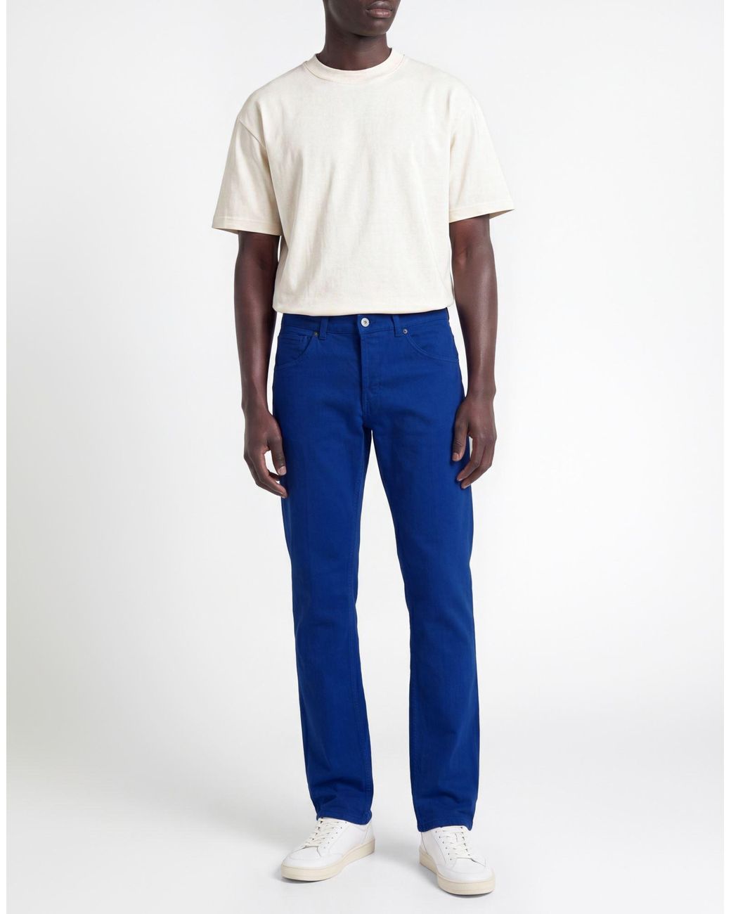 Dondup Blue Bright Jeans Cotton, Elastane for men