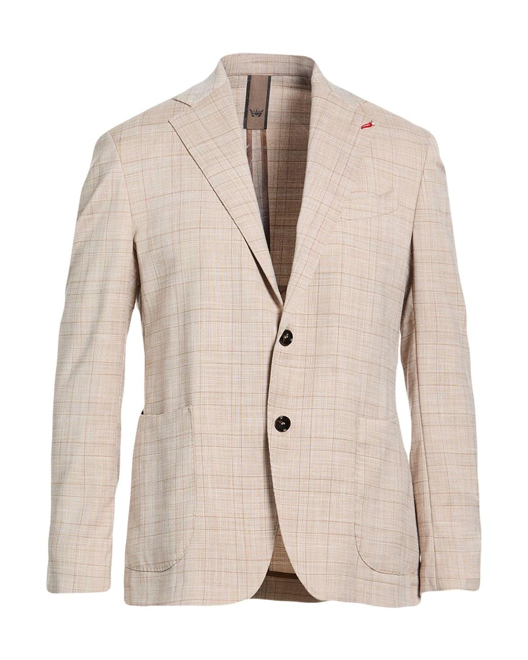 MULISH Natural Blazer Polyester, Viscose, Elastane for men