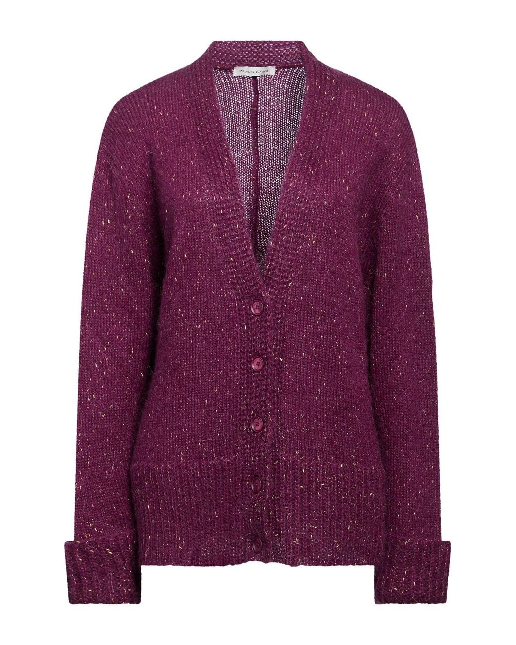 Manila Grace Purple Cardigan Acrylic, Polyamide, Mohair Wool, Polyester