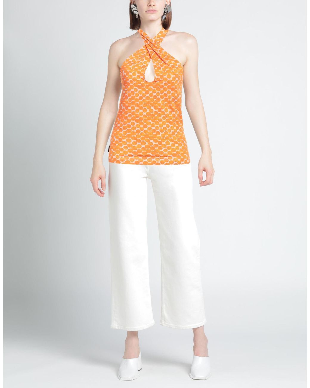 Top Rrd de color Orange
