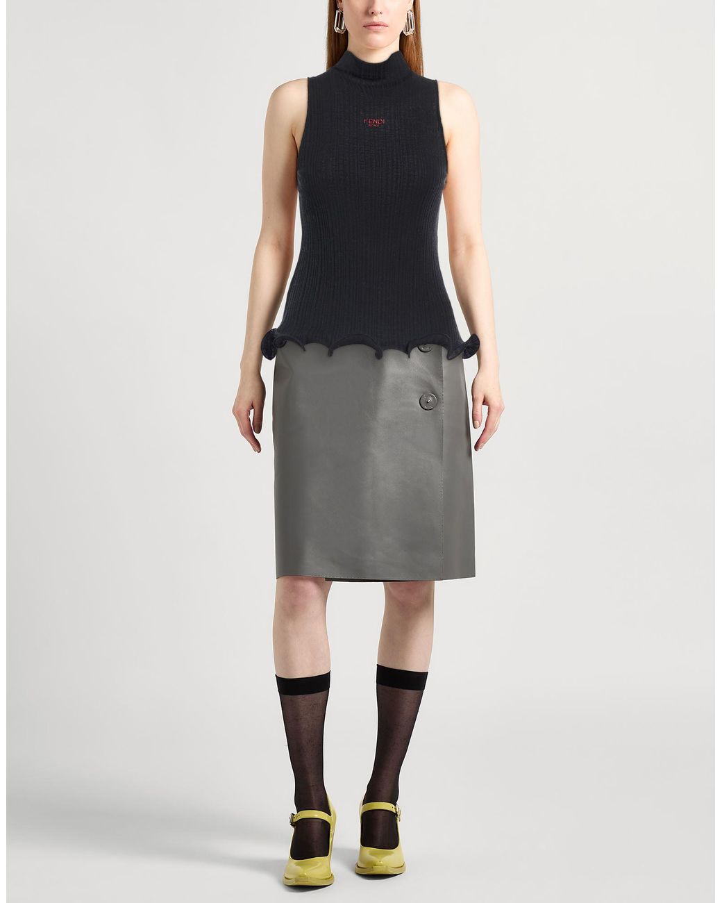 Fendi Black Top Virgin Wool