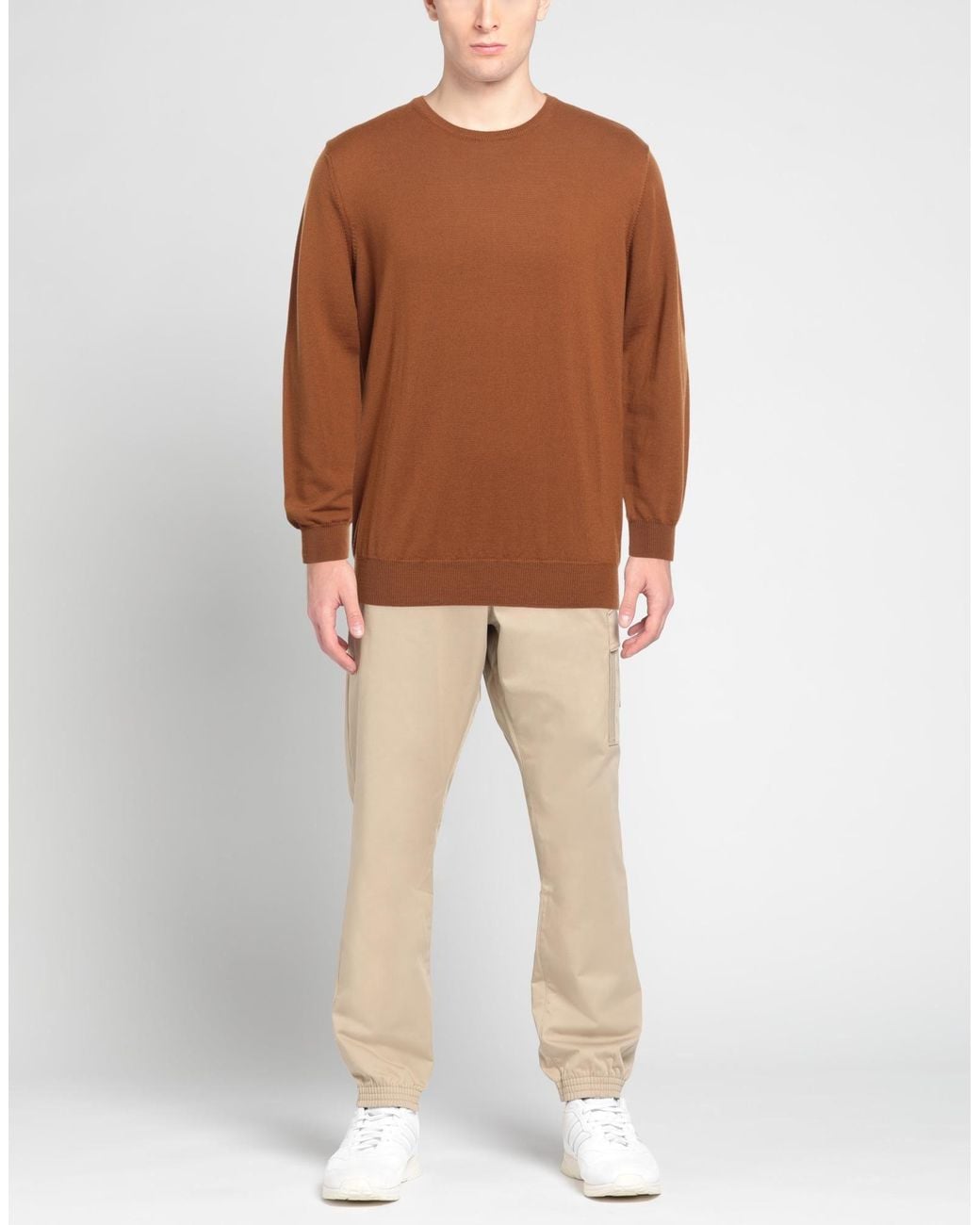 Pullover Vneck de hombre de color Brown