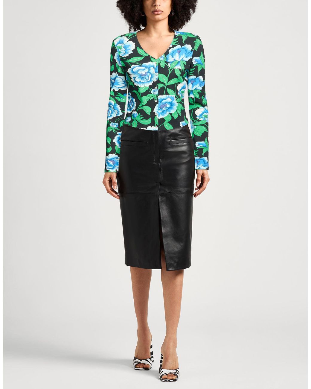 KENZO Blue Shirt Cotton, Elastane