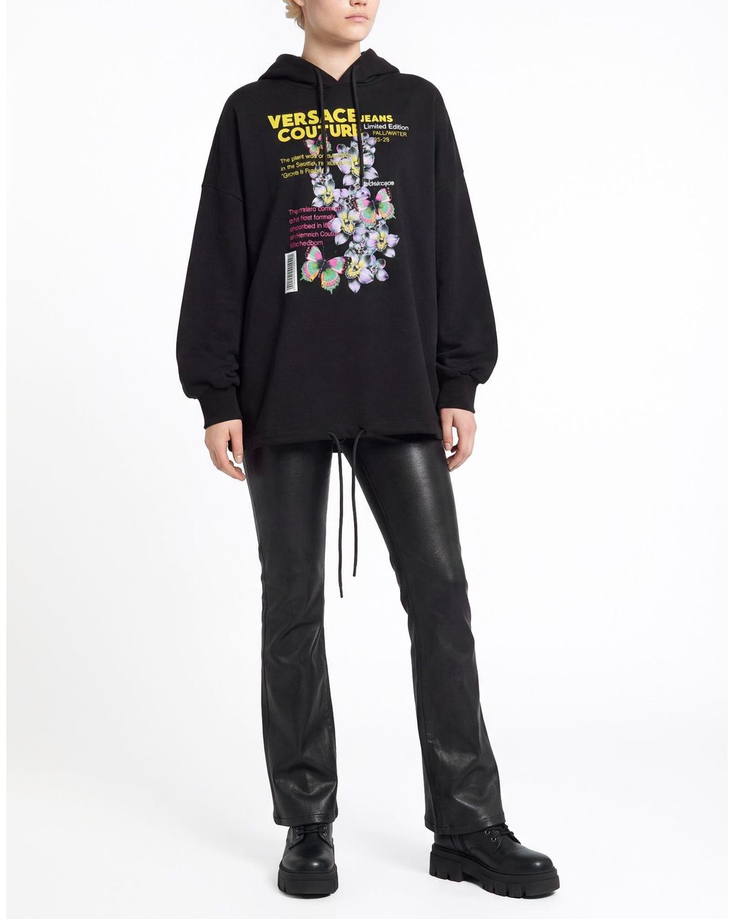 Versace Jeans Couture Blue Sweatshirt Cotton, Elastane