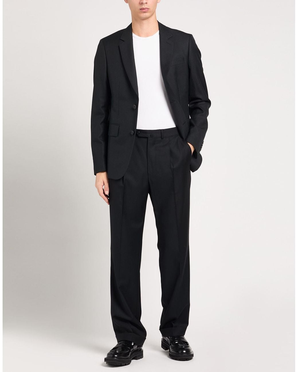 Sandro Black Blazer Polyester, Virgin Wool for men