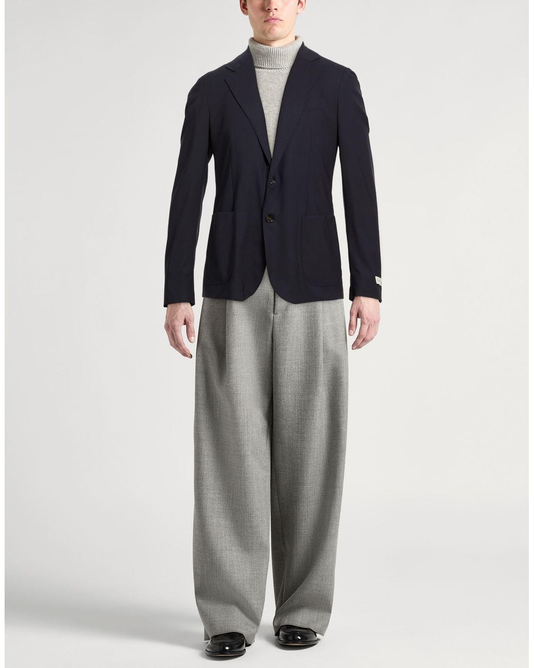 BE ABLE Blue Midnight Blazer Wool, Elastane for men