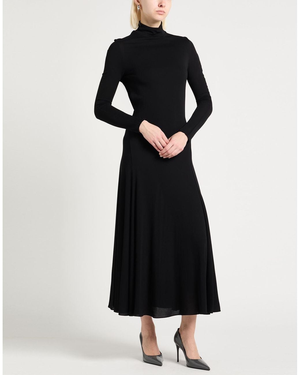 Alaïa Black Midi Dress Viscose
