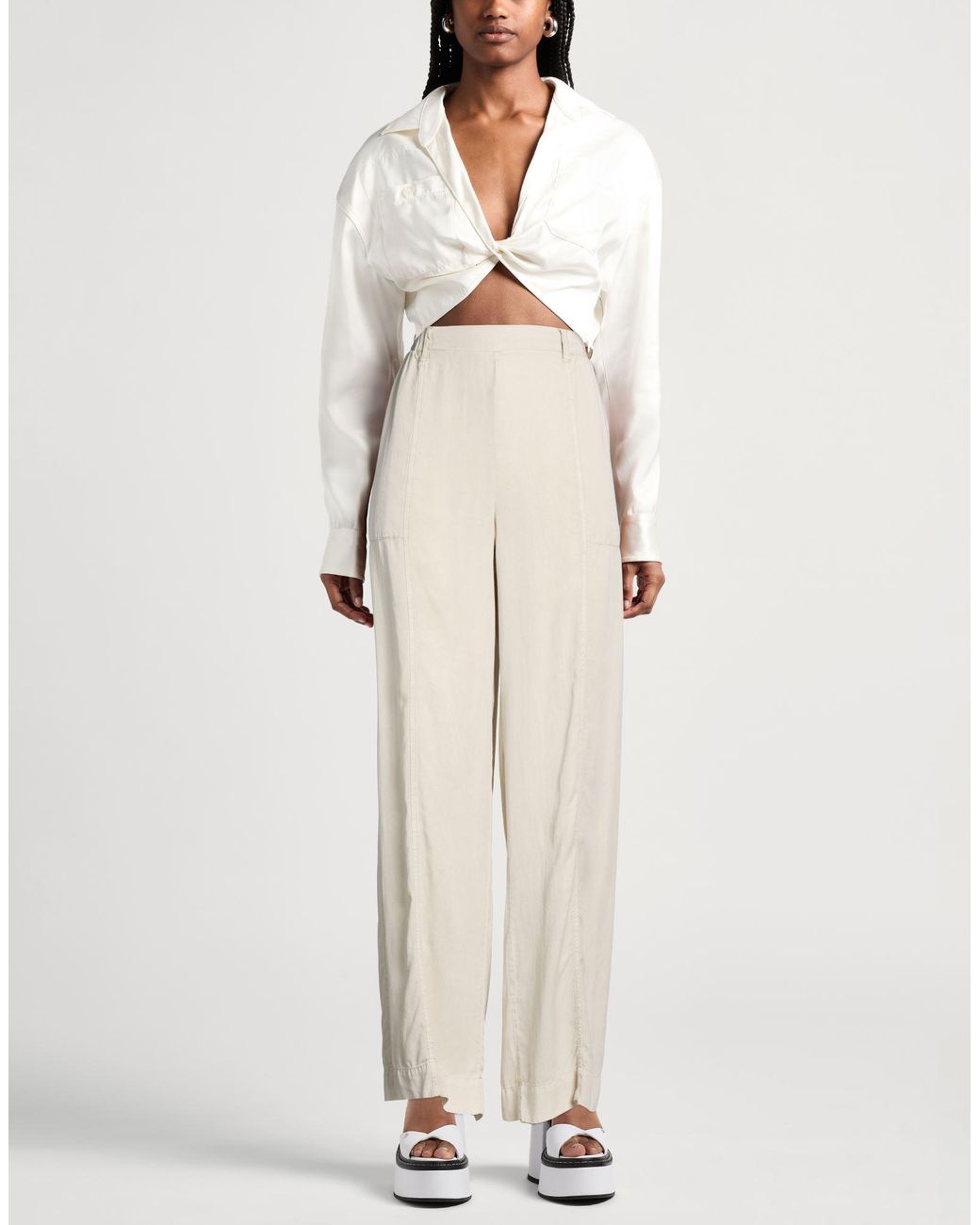 True Religion White Pants Tencel