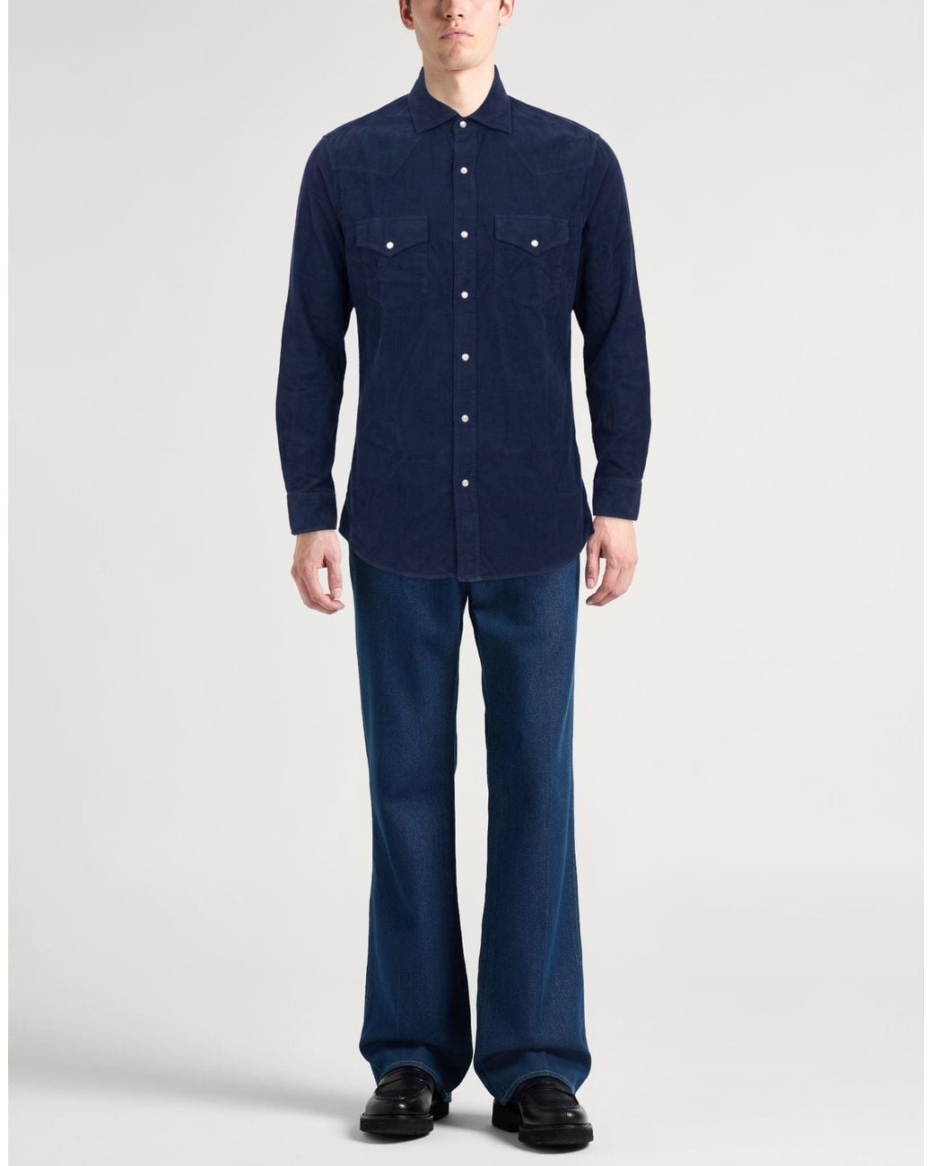 Brunello Cucinelli Blue Shirt for men
