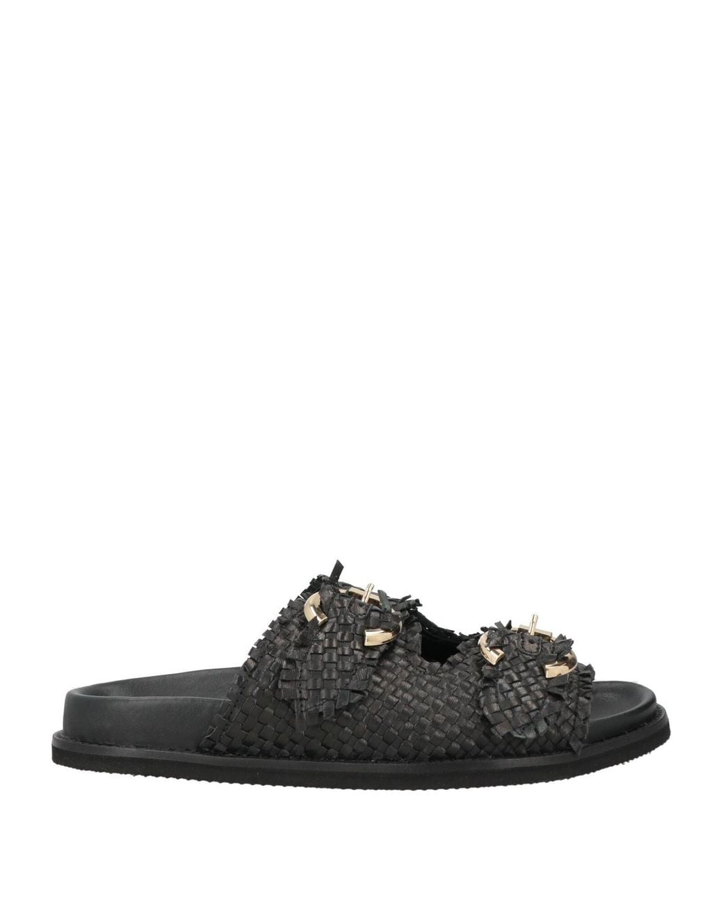 Emanuélle Vee Black Sandals Leather