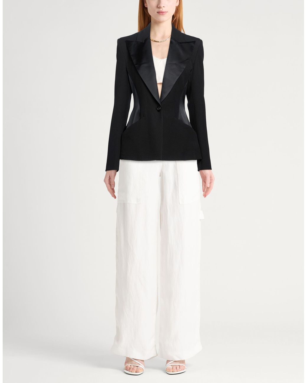 Genny Black Blazer Polyester, Virgin Wool, Elastane, Acetate, Polyamide