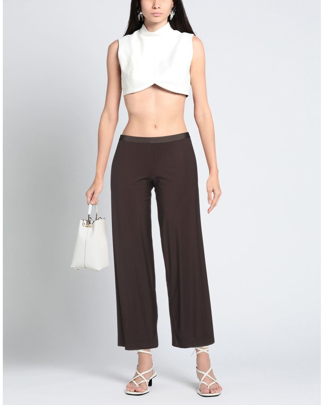 Siyu Brown Pants Polyamide, Elastane