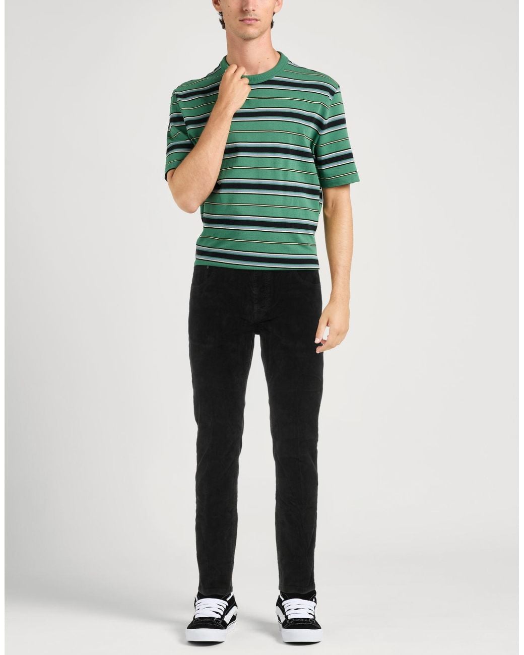 Dondup Black Pants Cotton, Lyocell, Elastane for men