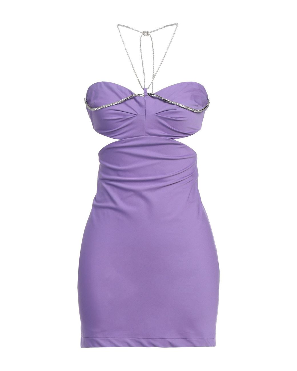 Aniye By Purple Lilac Mini Dress Cotton, Elastane