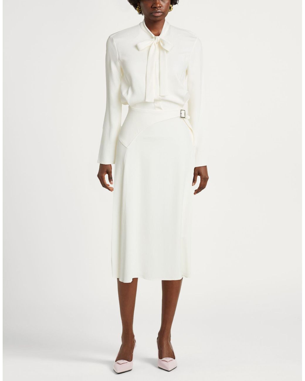 MEIMEIJ White Midi Dress
