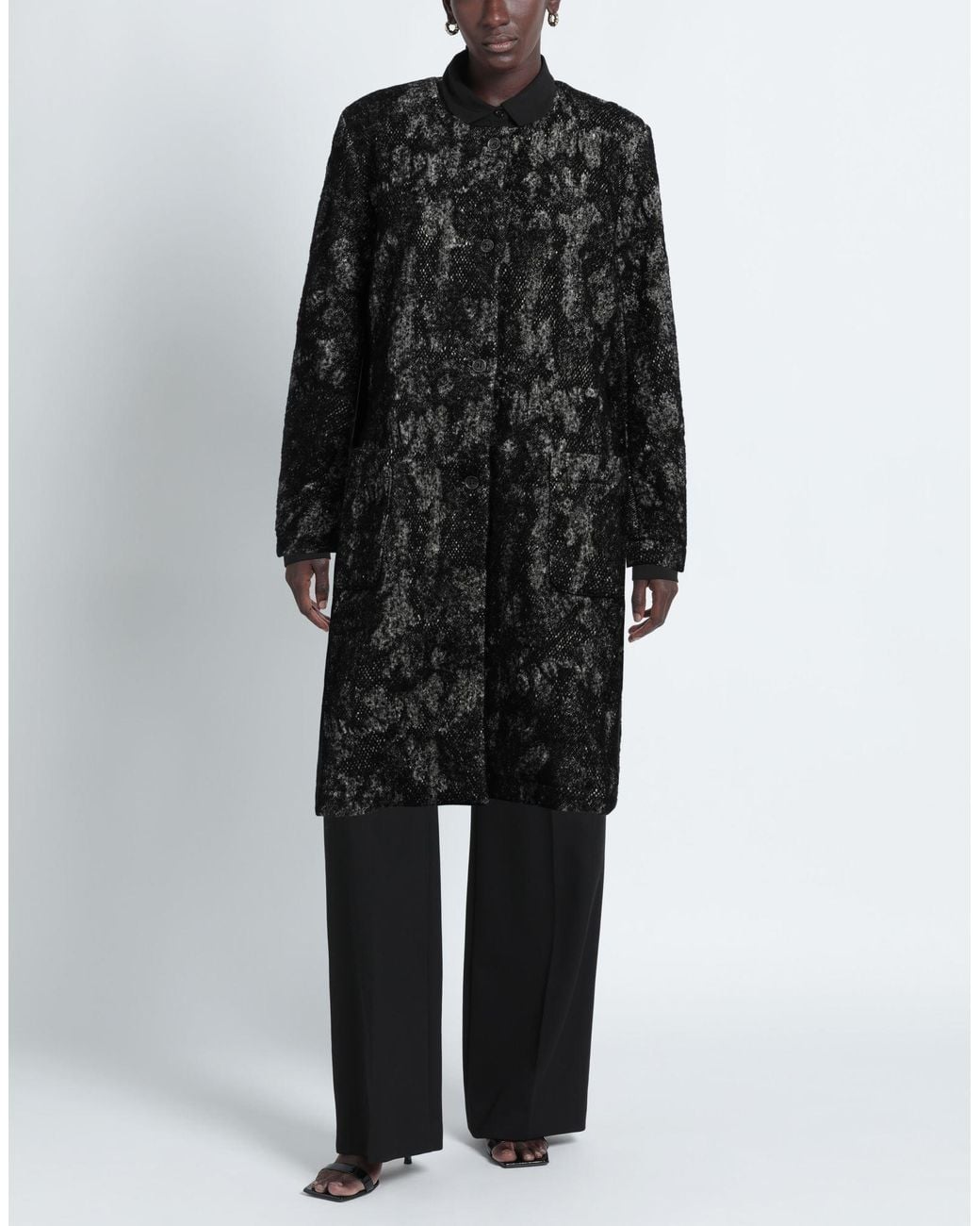 Masnada Black Coat Cotton