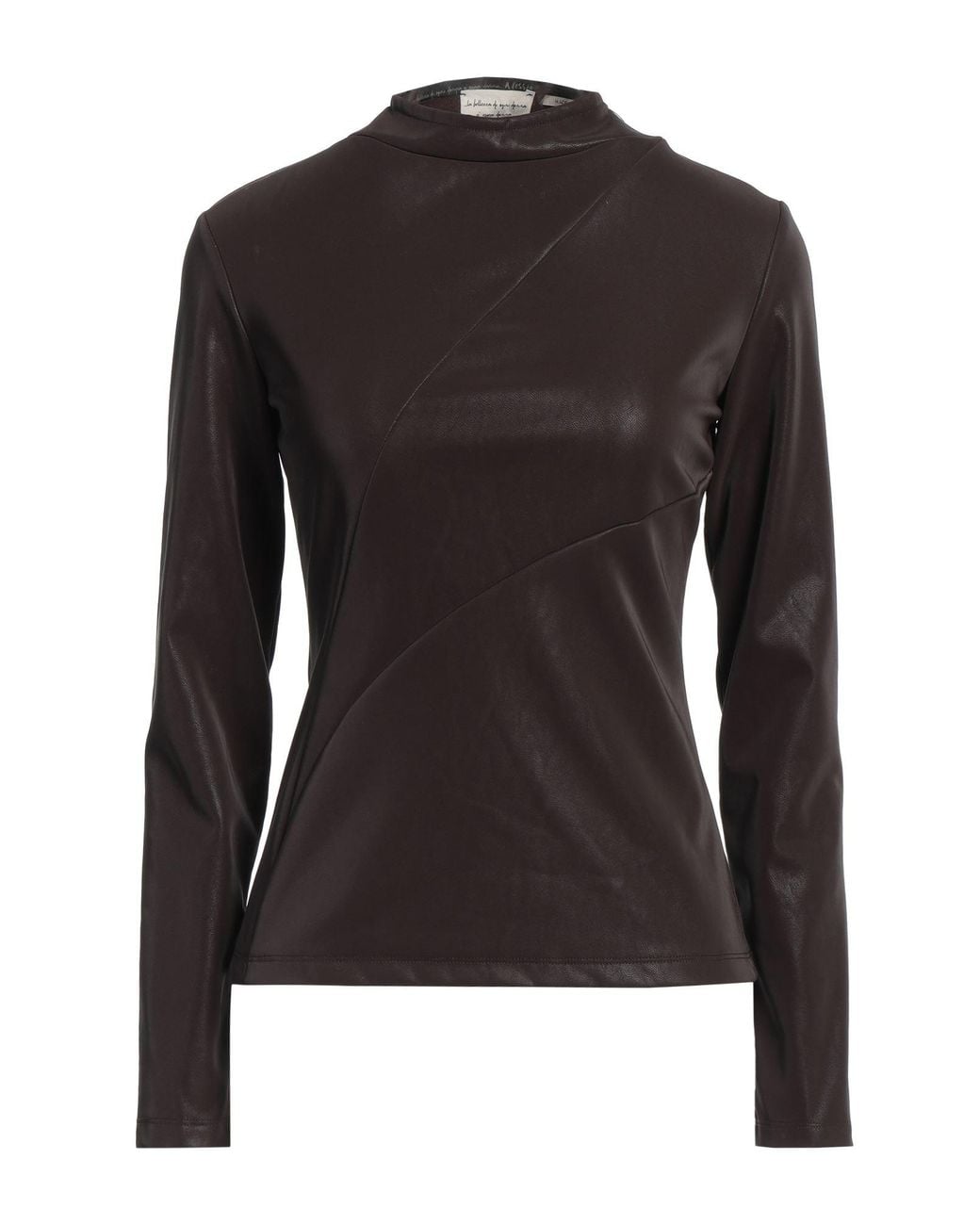 ALESSIA SANTI Black Top Polyester, Elastane, Polyurethane Resin