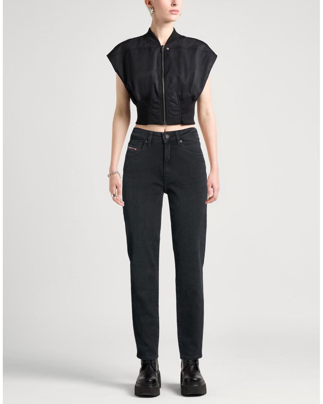 DIESEL Black Jeans Cotton, Elastane