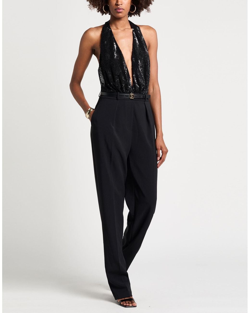 Elisabetta Franchi Black Jumpsuit