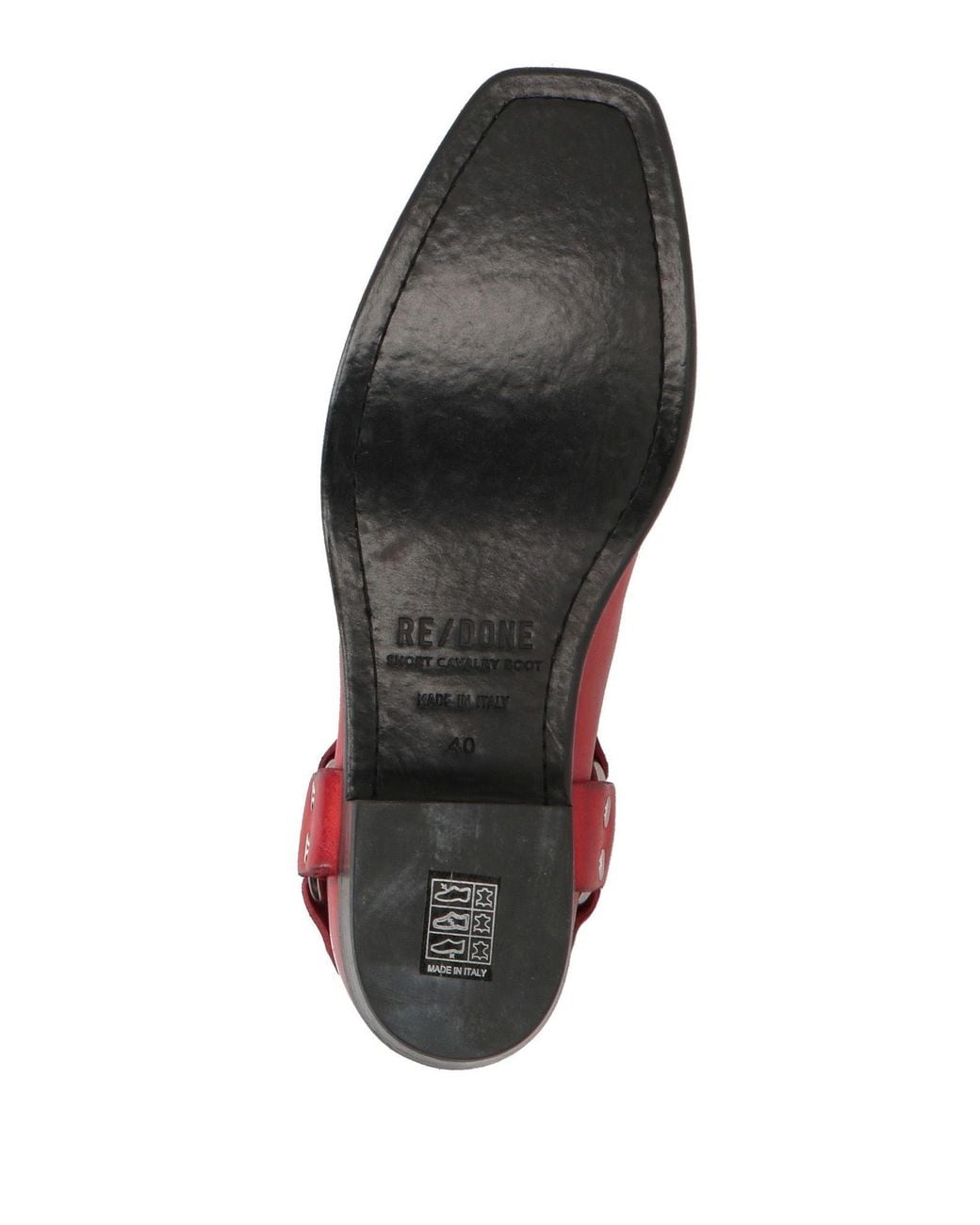 Re/done Red Ankle Boots