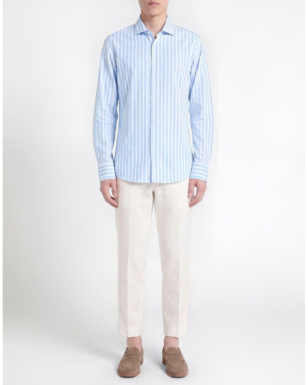 fakts Blue Shirt Polyamide, Elastane for men
