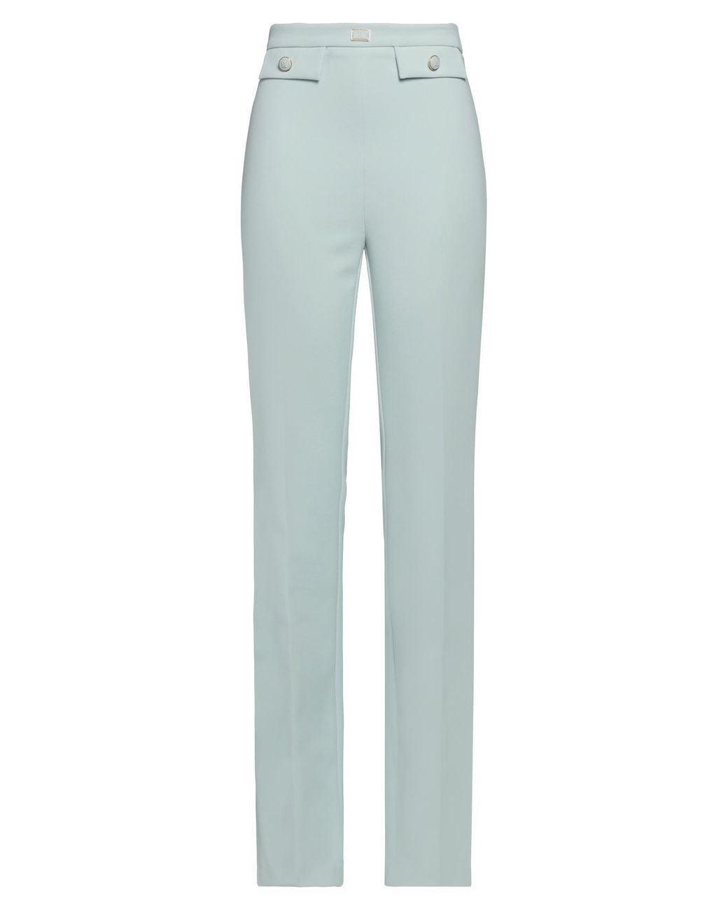 Elisabetta Franchi Blue Pants Polyester, Elastane